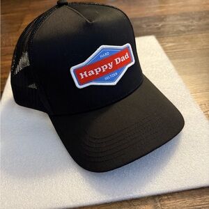 Happy Dad Hard Seltzer Trucker Hat | Black Mesh Snapback | New Without Tags
